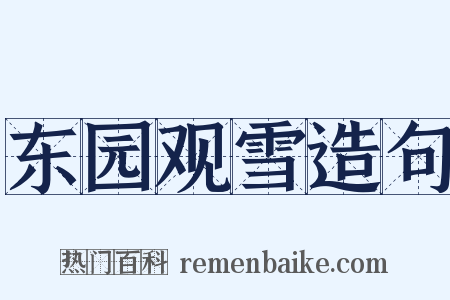东园观雪造句是什么意思的图片